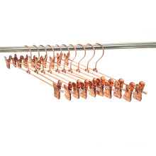 Metal Laundry Display Copper Shiny Pants Trousers Bottom Clothes Hangers